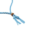 Braided Waxed Cord Empty Macrame Pouch Slider Necklace Making FIND-C061-01D-2