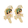 Rack Plating Brass Micro Pave Cubic Zirconia Pendants ZIRC-C035-01G-01-1