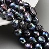 Dyed Natural Cultured Freshwater Pearl Beads Strands PEAR-P062-36C-2