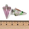 Spray Painted Glass Pendants GLAA-Z007-03E-3