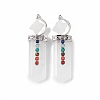 Chakra Themed Natural Quartz Crystal Big Pendants G-L524-12P-07-1