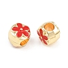 Alloy Enamel European Beads AL-CBAC2D3-21G-01-2