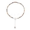 Natural Paua Shell and Brass and 304 Stainless Steel Curb Chains Necklaces NJEW-JN06197-2