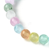 6mm Dyed Natural Selenite Round Beaded Stretch Bracelets for Women BJEW-JB10815-3