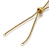 Adjustable Real 18K Gold Plated 304 Stainless Steel Slider Bracelet/Bolo Bracelets Making STAS-I153-03G-01-2