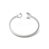 Non-Tarnish 304 Stainless Steel Open Rings STAS-R226-07P-3