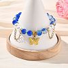 Alloy Butterfly Charm Bracelets BJEW-JB14139-02-1