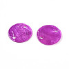 Dyed Natural Capiz Shell Disc Links Connector Charms SSHEL-WH0006-01A-8-2