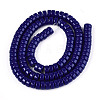 Opaque Solid Color Glass Beads Strands GLAA-N026-3x6mm-09-2