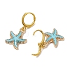 Starfish Enamel Leverback Earrings & Pendant Necklaces Sets SJEW-JS01297-6