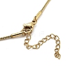 304 Stainless Steel Round Snake Chain Bowknot Pendant Necklaces for Women NJEW-Z050-01G-01-3