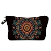 Mandala Flower Print Linen Cosmetic Zipper Pouches PW-WGC854E-05-1