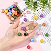 80Pcs 8 Colors Dyed Natural Wooden Beads WOOD-YW0001-90-5