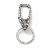 Tibetan Style 316 Surgical Stainless Steel Fittings with 304 Stainless Steel Key Ring FIND-Q101-09AS-01-1