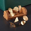 24Pcs 6 Styles Brass Stud Earrings Findings KK-SZ0001-52-4