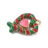 Christmas Alloy Enamel Pendants ENAM-F156-01G-07-2