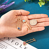 3Pcs 3 Colors Rack Plating Brass Micro Pave Cubic Zirconia Brooch Finding KK-TA0001-32-4