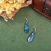 1 Pair Brass & Abalone Shell Dangle Earrings EJEW-TA0001-87-4