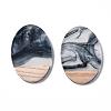 Transparent Resin & Walnut Wood Pendants RESI-T035-26-A01-5