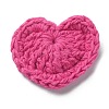 Heart Handmade Crochet Cotton Ornament Accessories AJEW-WH0326-52N-1