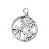 Brass Micro Pave Cubic Zirconia Pendants KK-P343-01D-P-1