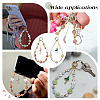 2Pcs 2 Colors Glass & Acrylic & Alloy Enamel Pendant Decorations HJEW-DR00245-5
