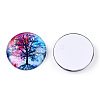 Half Round/Dome Tree Pattern Glass Flatback Cabochons for DIY Projects LS-GGLA-Q037-25mm-M28-01-2