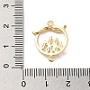 Brass Pave Clear Cubic Zirconia Connector Charms KK-M274-02G-3