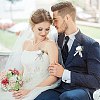 Silk Cloth Artificial Flower Boutonniere AJEW-WH0258-295-6