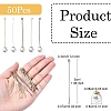 60Pcs 6 Styles Brass Eye Pin FIND-YW0009-96-2