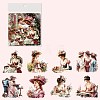 16Pcs PET Baroque Maiden Waterproof Stickers PW-WG5252D-02-1