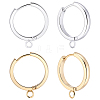 16Pcs 2 Colors 201 Stainless Steel Huggie Hoop Earrings Findings STAS-BBC0008-39E-1