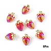 Transparent Acrylic with Alloy Pendants TACR-YW0003-14F-1