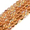 Electroplate Transparent Glass Beads Strands EGLA-Q132-4MM-A08-1