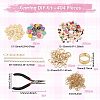 1 Bag DIY Keychain Kit DIY-GL0007-19A-2