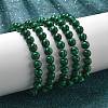 Synthetic Malachite Bead Stretch Bracelets X-BJEW-K212-B-031-5