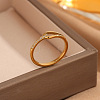 304 Stainless Steel Micro Pave Clear Cubic Zirconia Finger Rings FS-WG74BF6-02-4