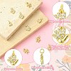 9Pcs 3 Style Brass Micro Pave Clear Cubic Zirconia Pendants KK-CJ0002-81-3