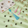 200Pcs 4 Colors Iron Folding Crimp Ends IFIN-PH0002-42-4