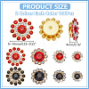 200Pcs 2 Colors Iron Rhinestones Cabochons FIND-WR0012-35-2