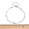 201 Stainless Steel Curb Chain Bracelets for Women BJEW-G767-01A-P-5
