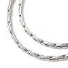 Tarnish Resistant 304 Stainless Steel Boston Chain Necklaces STAS-O053-15P-3