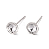 925 Sterling Silver Ear Stud Findings STER-K167-043D-S-1