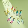 Resin Butterfly Wing Dangle Stud Earrings EJEW-JE05047-2