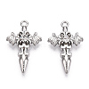 Alloy with Rhinestone Pendants X-PALLOY-N176-12P-NR-2