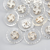 Acrylic Shank Buttons X-BUTT-S021-03-2