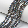 Electroplate Glass Beads Strands EGLA-A034-T6mm-J04-1