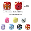 10Pcs UV Plating Rainbow Iridescent Acrylic Enamel Beads SACR-FS0001-32-4