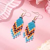 Bohemian Glass Seed Beads Dangle Earrings EJEW-MZ00338-05-1