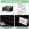 Name Plastic Table Top Display Stand ODIS-WH0070-86B-4